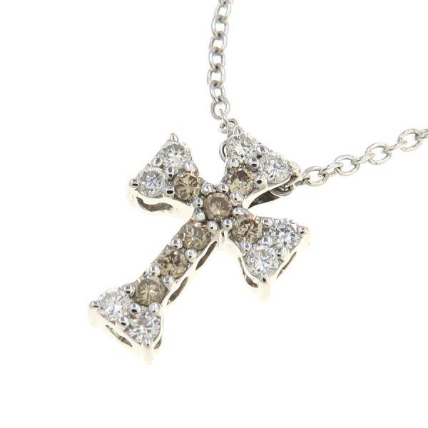 ポンテヴェキオ ダイヤクロスネックレス  Aランク.