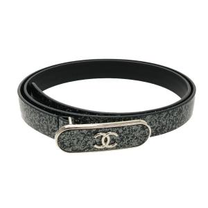 CHANEL シャネル ベルト チェーンバックルベルト ラムスキン ブラック  