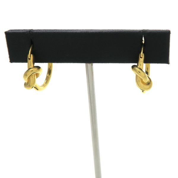 セリーヌ ノット スモールフープ ピアス  Aランク.