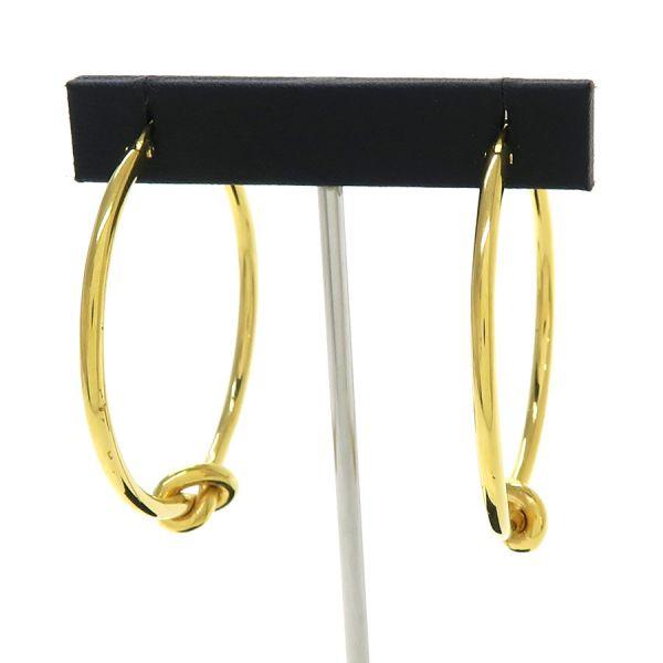 セリーヌ ノット ラージフープ ピアス  Aランク.