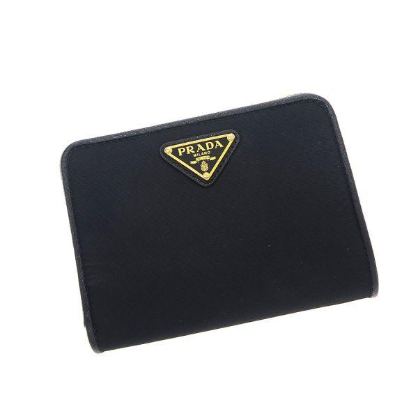 プラダ ナイロン二つ折り財布/アウトレット  Bランク.