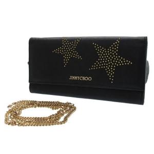 ジミーチュウ HAWLEY ホーリー 三つ折り財布 ブラック レザー