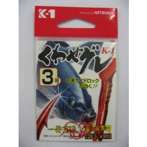 カツイチ(KATSUICHI) 針 K1くわせグレ 赤 （号数 7） (M-BH) : 釣具