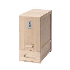 10kgタイプ】桐職人 竹本力雄作 総桐米びつ 細型 防湿 防虫 ライス