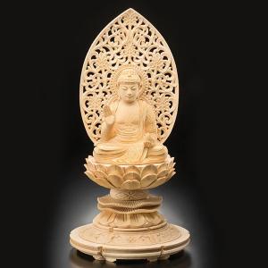 水晶　クリスタル　天然石　仏像　彫り物　置物　薬師如来 薬師如来／水晶彫刻 - 彩雲(さいうん)