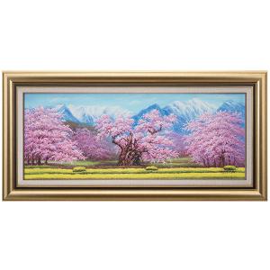 YO-1021 肉筆油彩画 神代桜 長寿の祈り - 絵画