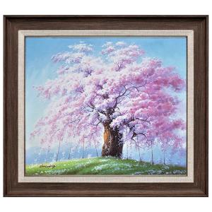 中島千波 『千歳櫻』 岩絵具方式 複製日本画 絵画 桜 春 名画 巨匠