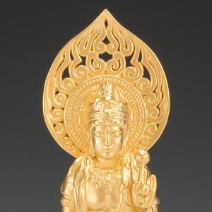 SG-1020 純金製 聖観音菩薩像 立像(中)の詳細画像1