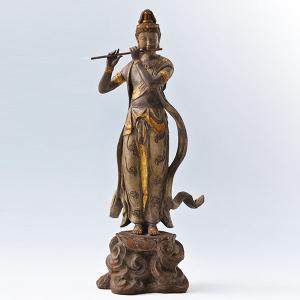 音声菩薩像(天上の音色)／高岡銅器の仏像 喜多敏勝作品 美術工芸通販