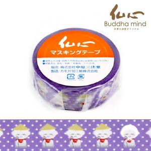 和柄 マスキングテープ カモ井加工紙 お遍路 3.0cm×10m 仏心