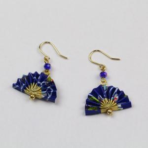 ピアス 折紙 フックピアス 和雑貨 扇 両耳 ...の詳細画像2