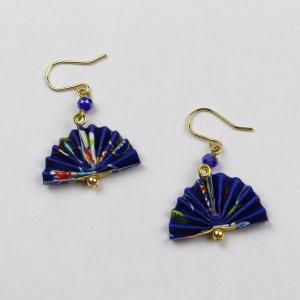 ピアス 折紙 フックピアス 和雑貨 扇 両耳 ...の詳細画像3