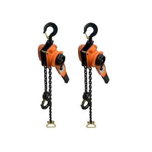 2台 シルバー レバーホイスト0.8ton 0.8t 軽量チェーンレバー グレード