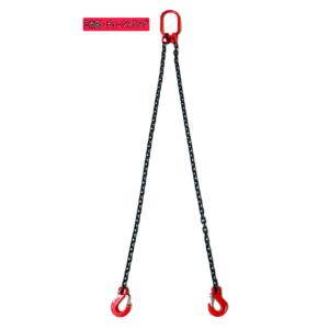 キトー チェーンスリング2本吊り 7mm 使用荷重:2.4t 長さと金具 キトー チェーンスリング2本吊り 7mm 使用荷重:2.4t 長さと金具