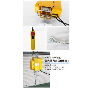 三方良し 新型 吊下げ式電動ホイスト300kg...の詳細画像4
