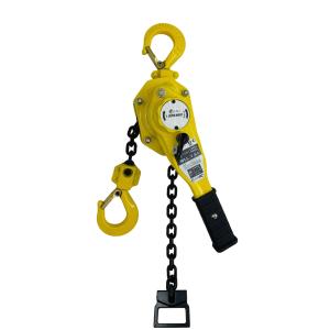 三方良し 最新イエロー色 レバーホイスト 1.6ton 1600kgチェーン1.5m チェーンブロック チェーンガッチャ レバーブロック 荷締機 チェンプラー軽量 小型化