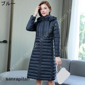 ロングダウンコート レディース 冬 可愛い 軽...の詳細画像4