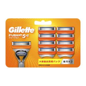 Gillette ジレット フュージョン5+1 マニュアル 替刃のみ 8コ入り 髭剃り カミソリ 男性用 P&amp;G