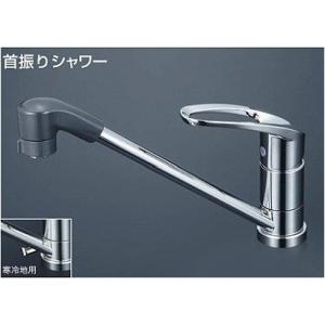 KVK KVK【節水型】流し台用シングルレバー式シャワー付き混合栓