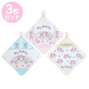 マイメロディ ループ付きハンドタオル3枚セット(フリル)
