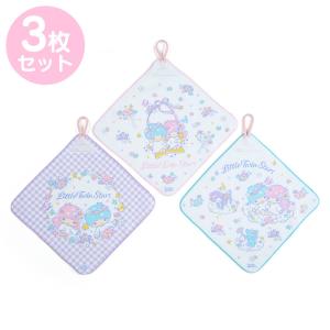 リトルツインスターズ ループ付きハンドタオル3枚セット