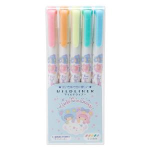 リトルツインスターズ ゼブラ マイルドライナー5色セット