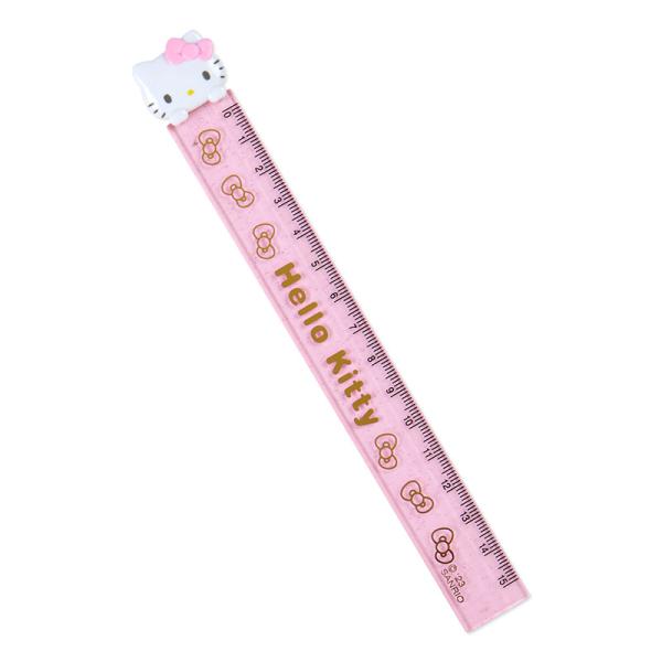 ハローキティ マスコット付きスリム定規 15cm