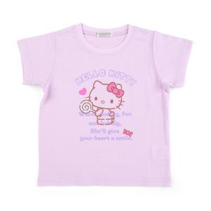 ハローキティ キッズ吸水速乾Tシャツ パープル 130cm｜sanrio