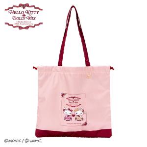 ハローキティ&ハローミミィ DOLLY MIX 巾着トートバッグ ピンクの商品画像