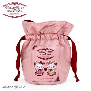 ハローキティ&ハローミミィ DOLLY MIX 巾着 ピンク｜サンリオオンラインショップ
