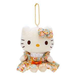 ハローキティ リバティ・ファブリックス マスコットホルダー イエロー｜sanrio