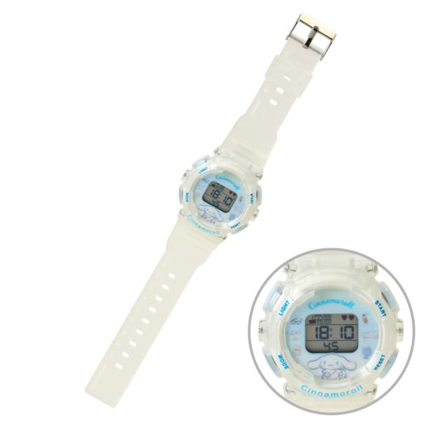 シナモロール ジュニア デジタルウォッチ ホワイト