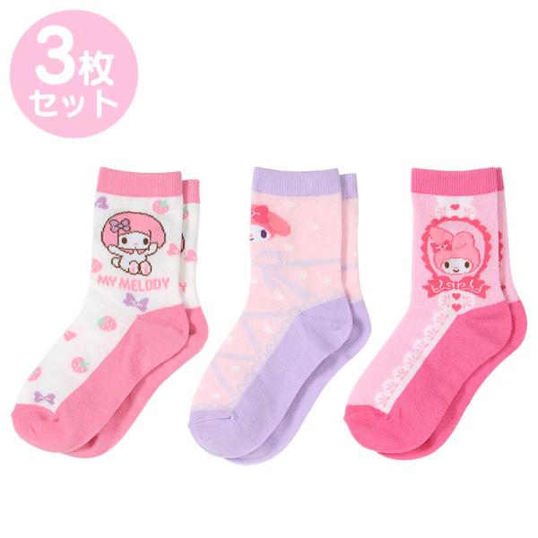 マイメロディ キッズソックス3足セット 16-18cm