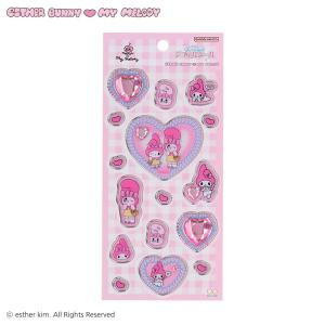 エスターバニー×マイメロディ キラキラジュエルシール ピンク｜公式サンリオオンラインショップ