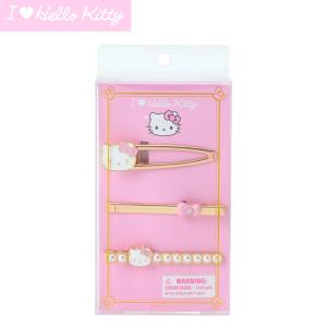 ハローキティ ヘアクリップ3個セット（I Love Hello Kitty） ピンク｜公式サンリオオンラインショップ