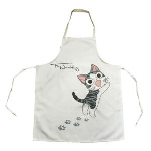 エプロン いたずら 猫 の キッチンエプロン ガーデニング ねこ ネコ 送料無料｜sansanya