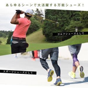 ダイヤル式 ゴルフシューズ メンズ スパイクレ...の詳細画像2