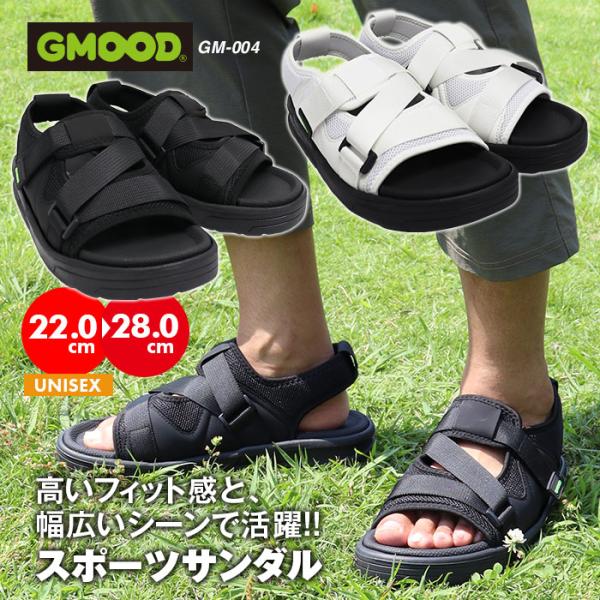 ジームード スポーツサンダル 厚底 4センチ 軽量 万能 シンプル ユニセックス メンズ レディース...