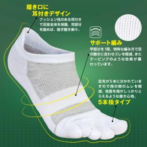 ジームード スニーカー丈 5本指 ソックス 3...の詳細画像2