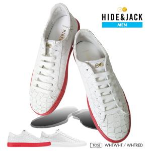 メンズ スニーカー HIDE&JACK 高級 牛革 イタリア カジュアル 紳士 男性用 ブランド クロコ カフレザー 大きいサイズ 春 爆買｜sansei-s-style