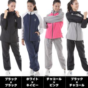 サウナスーツ レディース 上下セット 軽量 お...の詳細画像1