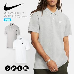 ナイキ ポロシャツ メンズ nike 半袖 スポーツウェア CJ4456 コットン ロゴ POLO 大きいサイズ ゴルフ クールビズ シンプル 襟付 ブラック マッチアップ