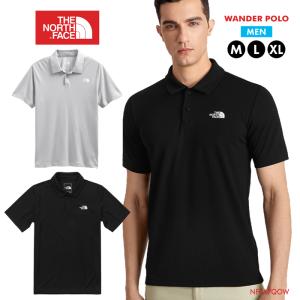 ノースフェイス ポロシャツ メンズ 半袖 ワンダーポロ 吸汗速乾 ドライ メッシュ ストレッチ WANDER POLO NF0A7QOW ゴルフ シンプル