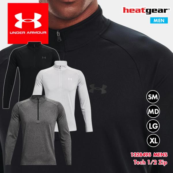 アンダーアーマー ハーフジップ インナー メンズ ブランド ヒートギア テック UA ロングスリーブ...