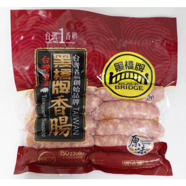 黒橋牌 台湾ソーセージ　4袋セット　 台湾香腸 腸詰 台湾 屋台 定番 冷凍 500g