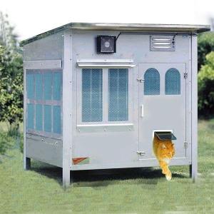 屋外用キャットハウス ステンレス製ガーデンキャットハウス