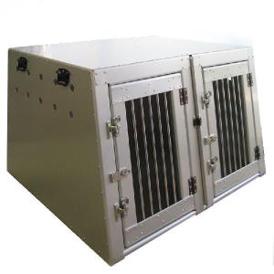 輸送用犬舎 （アルミ製） （二頭用） ［95×75×60cmH