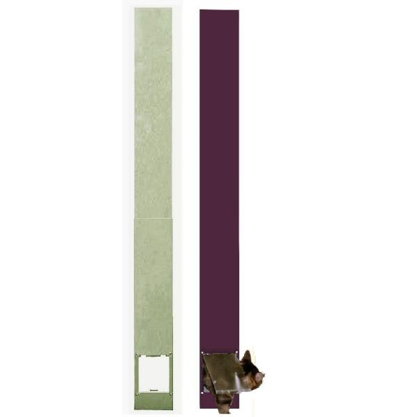 パネル キャットドア　S型［1500〜2300］スチール製【サッシに取付る猫のドア】