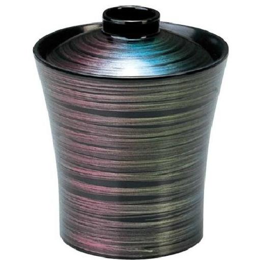 【代引不可】【木質】 水仙小吸椀  虹霞内黒  親・蓋　2-232-11  φ80*H93(mm)