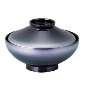 【代引不可】【木質】 平富士吸物椀  オーロラ内黒  親・蓋  2-278-5　φ121*H80(m...